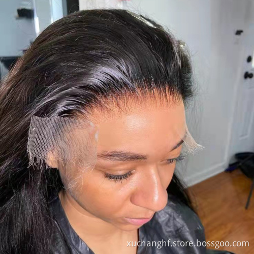 12A Wholesale Cuticle Aligned Raw India Hair Pre Plucked Straight Lace Front Wigs with Baby Hair Human Hair Wigs for Black Women